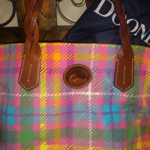 Dooney & Bourke handbag; multicolored nylon with dust bag; very cute - Picture 11 of 14